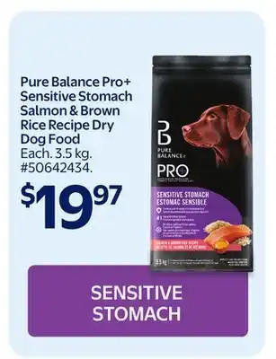 Walmart Pure Balance Pro+ Sensitive Stomach Salmon & Brown Rice Recipe Dry Dog Food offer