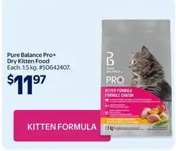 Walmart Pure Balance Pro+ Dry Kitten Food offer