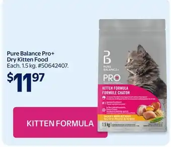 Walmart Pure Balance Pro+ Dry Kitten Food offer