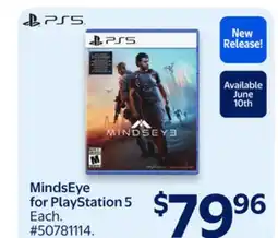 Walmart MindsEye for PlayStation 5 offer