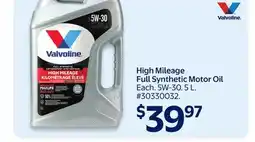 Walmart Valvoline High Mileage Full Synthetic Motor Oil offer