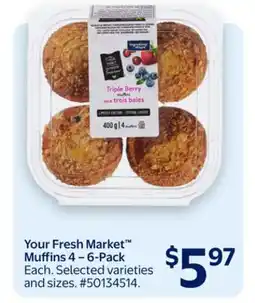 Walmart Your Fresh Market Muffins 4-6-Pack offer