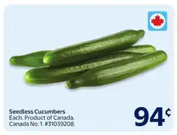 Walmart Seedless Cucumbers offer