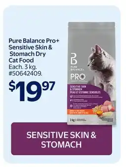 Walmart Pure Balance Pro+ Sensitive Skin & Stomach Dry Cat Food offer