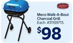 Walmart Meco Walk-A-Bout Charcoal Grill offer