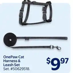 Walmart OnePaw Cat Harness & Leash Set offer