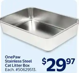 Walmart OnePaw Stainless Steel Cat Litter Box offer