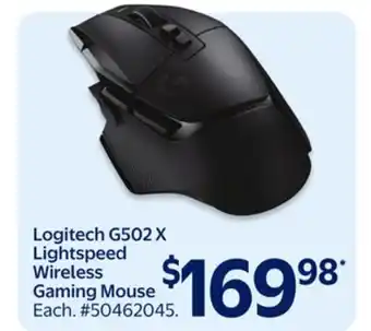 Walmart Logitech G502 X Lightspeed Wireless Gaming Mouse offer