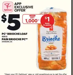 Independent Grocer PC BRIOCHE LOAF,400g offer