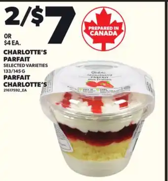 Independent Grocer CHARLOTTE'S PARFAIT, 133/145G offer