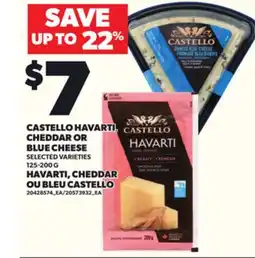 Independent Grocer CASTELLO HAVARTI, CHEDDAR OR BLUE CHEESE, 125-200G offer
