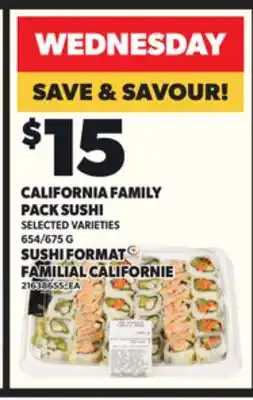 Independent Grocer CALIFORNIA FAMILY PACK SUSHI, 654/675G offer