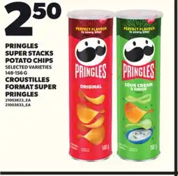 Independent Grocer PRINGLES SUPER STACKS POTATO CHIPS, 148-156g offer
