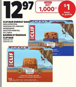 Independent Grocer CLIF BAR ENERGY BARS, 10'S, 680 G offer