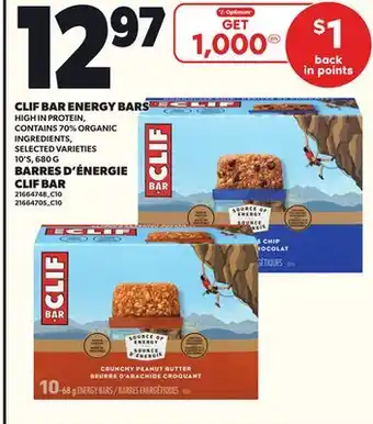 Independent Grocer CLIF BAR ENERGY BARS, 10'S, 680 G offer
