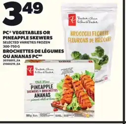 Independent Grocer PC VEGETABLES OR PINEAPPLE SKEWERS, 300-750 G offer