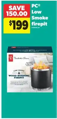 Real Canadian Superstore PC LOW SMOKE FIREPIT offer