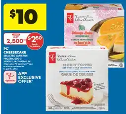 Real Canadian Superstore PC CHEESECAKE, 600 G offer