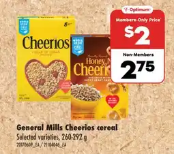 Real Canadian Superstore GENERAL MILLS CHEERIOS CEREAL, 260-292 G offer