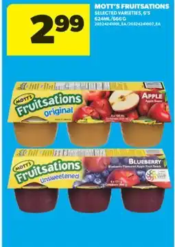 Real Canadian Superstore MOTT'S FRUITSATIONS, 6' S 624ML/666 G offer