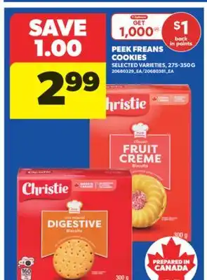 Real Canadian Superstore PEEK FREANS COOKIES, 275-350 G offer