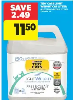 Real Canadian Superstore TIDY CATS LIGHT WEIGHT CAT LITTER, 2.72 KG offer