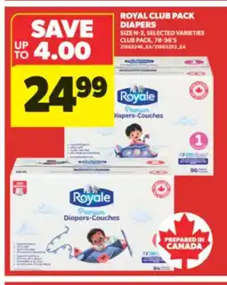 Real Canadian Superstore ROYAL CLUB PACK DIAPERS, 78-96' S offer