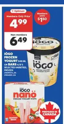 Real Canadian Superstore IÖGO FROZEN YOGURT 946 ML OR BARS 4/8' S offer