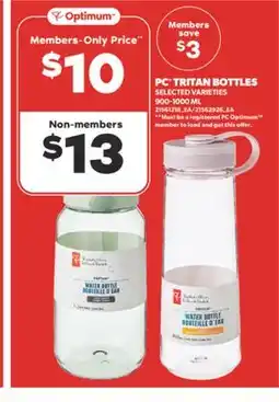Real Canadian Superstore PC TRITAN BOTTLES, 900-1000 ML offer