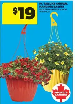 Real Canadian Superstore PC DELUXE ANNUAL HANGING BASKET, 11 INCH offer