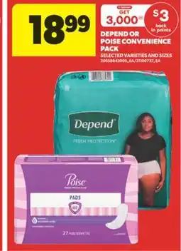 Real Canadian Superstore DEPEND OR POISE CONVENIENCE PACK offer