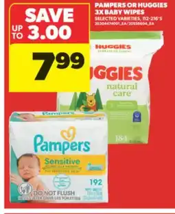 Real Canadian Superstore PAMPERS OR HUGGIES 3X BABY WIPES, 112-216' S offer