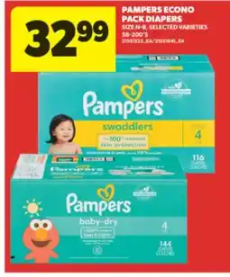Real Canadian Superstore PAMPERS ECONO PACK DIAPERS, 58-200' S/21551641 offer