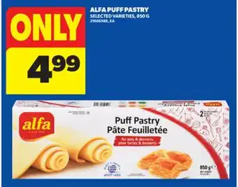 Real Canadian Superstore ALFA PUFF PASTRY, 850 G offer