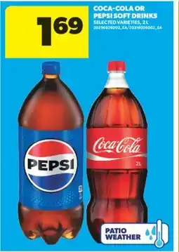 Real Canadian Superstore COCA-COLA OR PEPSI SOFT DRINKS, 2 L offer