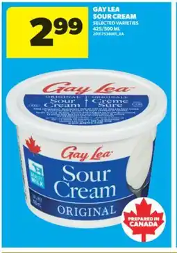 Real Canadian Superstore GAY LEA SOUR CREAM, 425/500 ML offer