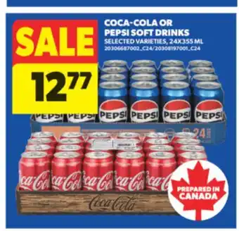 Real Canadian Superstore COCA-COLA OR PEPSI SOFT DRINKS, 24X355 ML offer