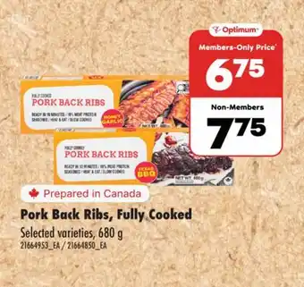 Real Canadian Superstore PORK BACK RIBS, FULLY COOKED, 680 G offer