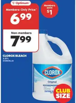 Real Canadian Superstore CLOROX BLEACH, 3.57 L offer