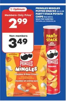 Real Canadian Superstore PRINGLES MINGLES PUFFED SNACKS 155 G OR PARTY STACK POTATO CHIPS 194/203 G offer