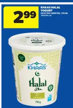 Real Canadian Superstore KHAAS HALAL YOGURT, 750 ML offer