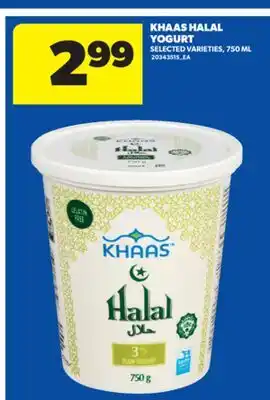 Real Canadian Superstore KHAAS HALAL YOGURT, 750 ML offer