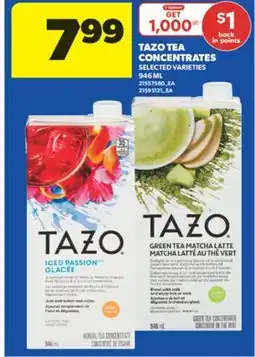 Real Canadian Superstore TAZO TEA CONCENTRATES, 946 ML offer