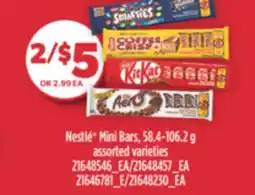 Real Canadian Superstore NESTLÉ MINI BARS, 58.4-106.2 G offer
