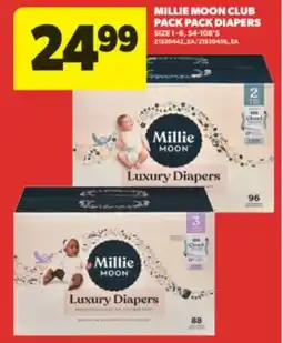 Real Canadian Superstore MILLIE MOON CLUB PACK PACK DIAPERS, SIZE 1-6, 54-108' S offer