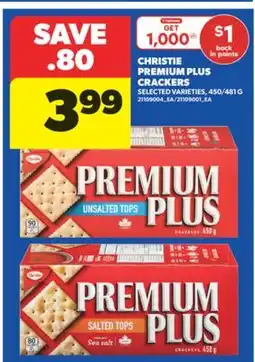 Real Canadian Superstore CHRISTIE PREMIUM PLUS CRACKERS, 450/481 G offer