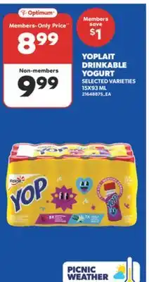 Real Canadian Superstore YOPLAIT DRINKABLE YOGURT, 15X93 ML offer