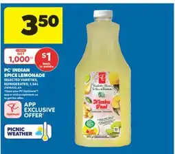 Real Canadian Superstore PC INDIAN SPICE LEMONADE,1.54 L offer