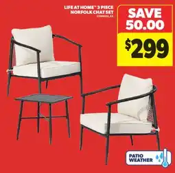 Real Canadian Superstore LIFE AT HOME 3 PIECE NORFOLK CHAT SET offer