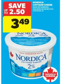 Real Canadian Superstore NORDICA COTTAGE CHEESE, 450/500G OR 4X100/113 G offer